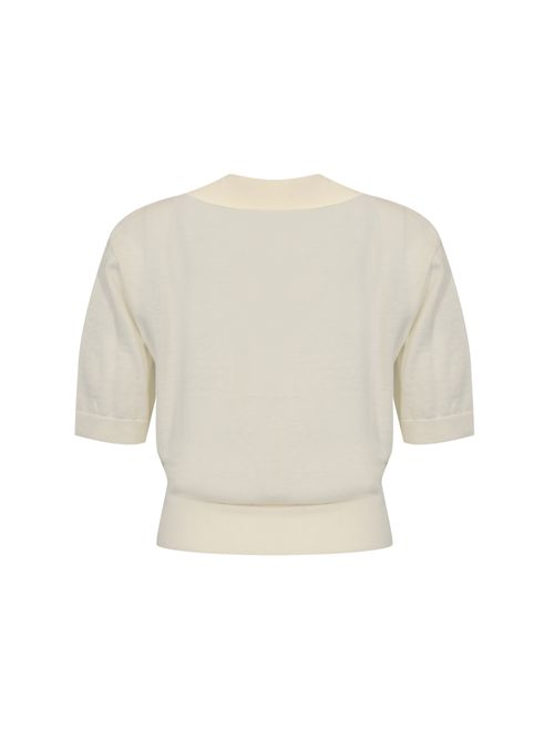 Maglia Sally in lana cardata Pomice Liviana Conti | F5WB05A08-1